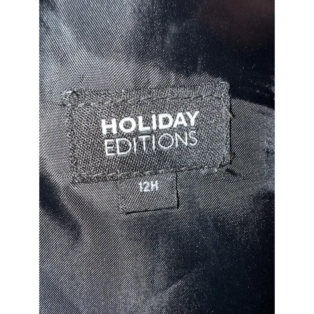 Holiday Editions Black‎ Sport Coat Classic Blazer Size 12